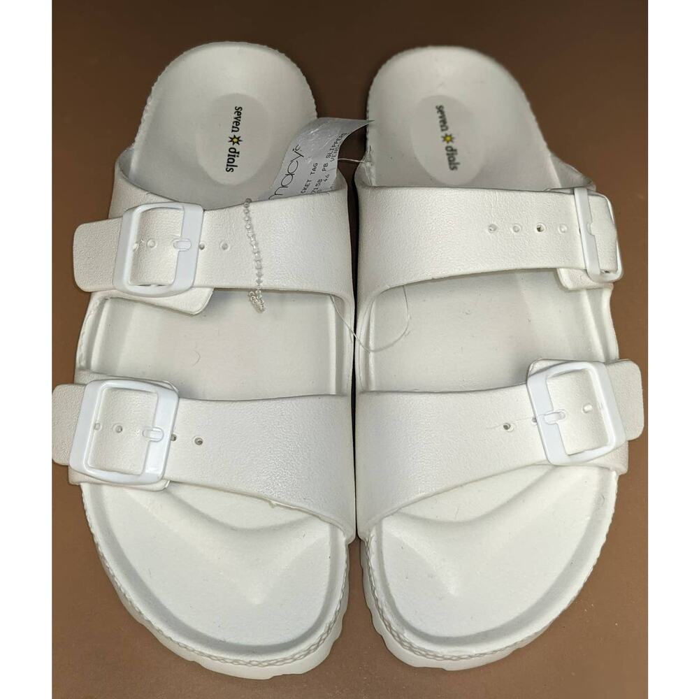 Seven Dials White Clog Style Sandal Men's Size 9 Rubber Shoes with Straps NWT